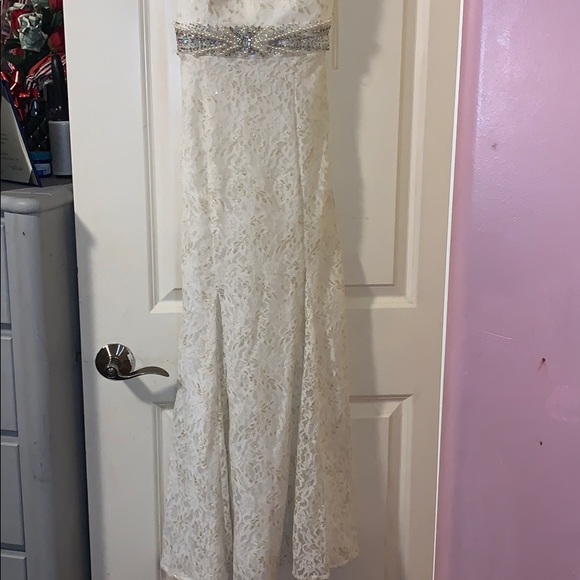 White/nude long dress - Picture 4 of 4